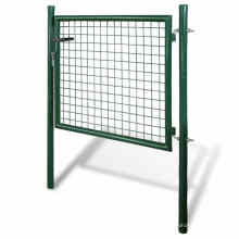 Green Galvanised Steel Mesh Garden Gate